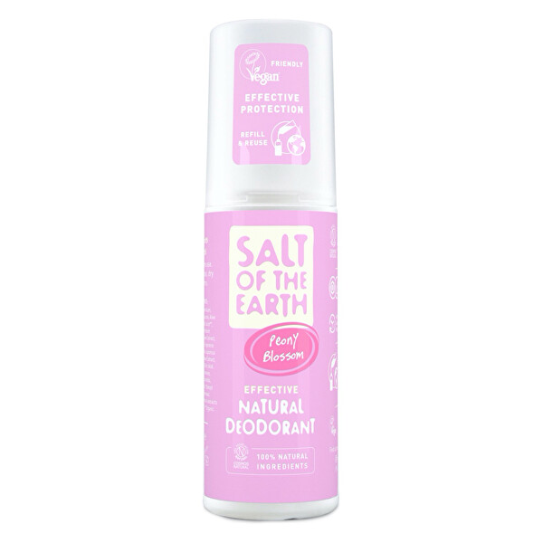 Salt Of The Earth Přírodní minerální deodorant ve spreji Peony Blossom (Natural Deodorant) 100 ml