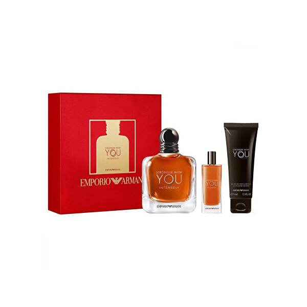 Armani Emporio Armani Stronger With You Intensely - EDP 100 ml + tělové mléko 75 ml + EDP 15 ml