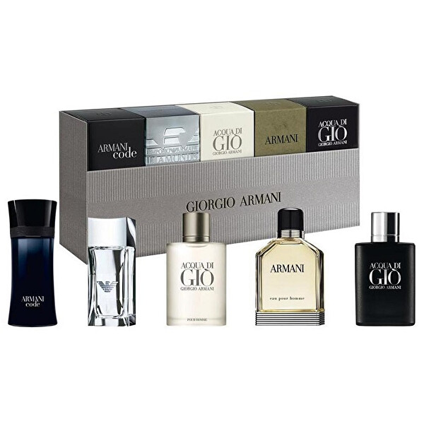 Armani Kolekce miniatur - EDT 7 ml + EDP 5 ml + EDT 5 ml + EDT 2 x 4 ml