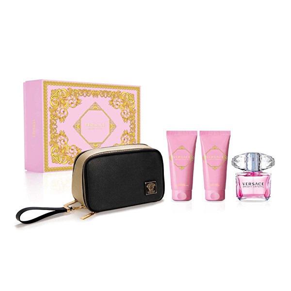 Versace Bright Crystal - EDT 90 ml + tělové mléko 100 ml + sprchový gel 100 ml + kosmetická taštička