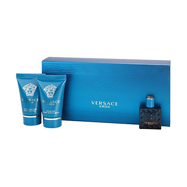 Versace Eros - EDT 5 ml + balzám po holení 25 ml + sprchový gel 25 ml